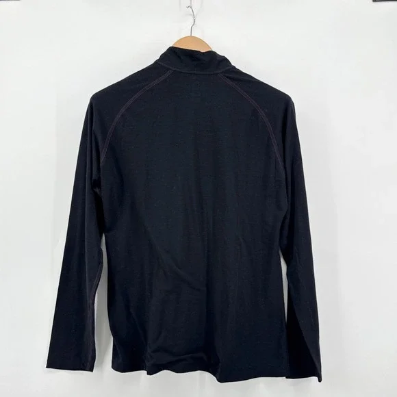Paradox Merino Blend Quarter Zip Long Sleeve Thumbhole Shirt Base Layer XL Black - Picture 4 of 9